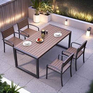 Set di mobili moderni e durevoli per cortile Villa giardini Patio balcone bar negozio di tè-<span class=keywords><strong>in</strong></span> <span class=keywords><strong>legno</strong></span> - Product Image 4