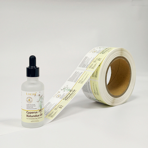 Private Label <b>Roll</b> <b>Sticker</b> Hot Stamping Vinyl Adhesive Custom Logo Print For Cosmetic Skincare Bottle Jar - Product Image 2
