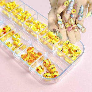 Nouveau 12 grille beurre ours en peluche Nail Art accessoires mignon Toast ours en peluche beignets décoration des ongles - Product Image 3