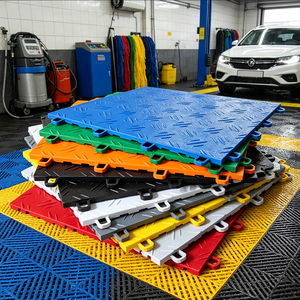 Interlocking <b>Plastic</b> Garage <b>Floor</b> Tiles Square Textured Non Slip <b>Waterproof</b> Indoor Industrial Flooring <b>Mats</b> - Product Image 1