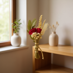 Bouquet di Fiori Secchi ILAN 15cm, Composizione Decorativa - Product Image 3