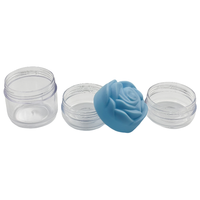 Bouteille vide bleu rose rouge avec bouchons à fleurs pour contenants cosmétiques Ps Pot en plastique