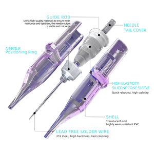 Agujas para Cartuchos de Tatuaje RUDAI, 20 Piezas, Tipo 01 03 05, Especificación <span class=keywords><strong>RL</strong></span> RS RM M1, Aguja para Tatuaje, Caja Esterilizada con Certificación CE - Product Image 2
