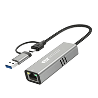 Adaptador Ethernet USB 5Gbps USB3.0 RJ45 RTL8157 Convertidor de red de chip Ethernet USB para Windows 11 PC Compatible con portátiles