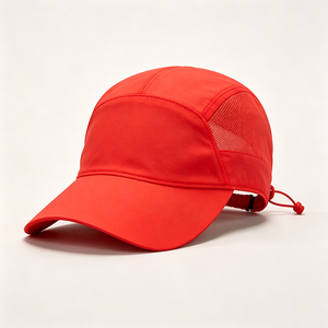 Casquette de course unisexe à séchage rapide avec ouverture pour queue de cheval, dos en maille respirante, légère, protection UPF50+, chapeau de sport et de camping en toile à 5 panneaux, réglable - Product Image 1