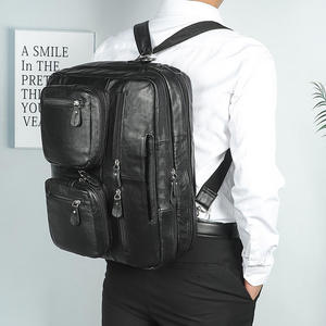 Sac à dos de voyage AndoBag, sacoche pour ordinateur portable 15 pouces pour hommes, en cuir de vache véritable, sac à bandoulière tendance pour affaires, sac à bandoulière 7429 - Product Image 3