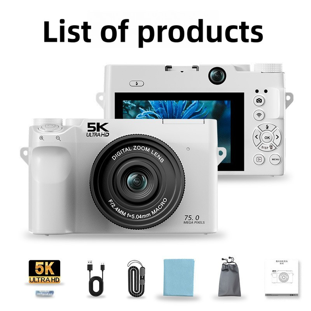 Professional AF Autofocus 18X Zoom 30 Creative Filters Type-C Charging Interface Student Gift Digital Mirrorless Camera