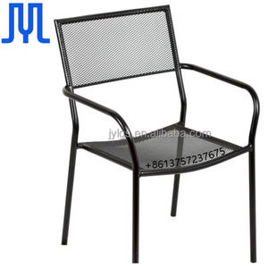 Chaise empilable en fer forgé pour jardin extérieur, chaise en maille métallique <span class=keywords><strong>Aldi</strong></span> - Product Image 1