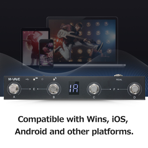 Controlador <span class=keywords><strong>MIDI</strong></span> inalámbrico BT de chocolate, recargable, 4 botones, controlador de pie <span class=keywords><strong>MIDI</strong></span> portátil, Control de aplicación - Product Image 5