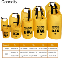 Sacs de voyage élégants 2026 Nouveaux sacs étanches portables 5L avec logo personnalisé, ensemble de sacs de voyage de luxe colorés et imperméables pour la piscine