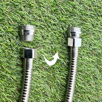 Adaptateur de Robinet en Laiton Chromé Facile à Connecter pour Tuyau d'Arrosage, Filetage M24 F22 Femelle vers G1/2 Mâle, Connecteur pour Tuyau de Douche et Filtre à Eau