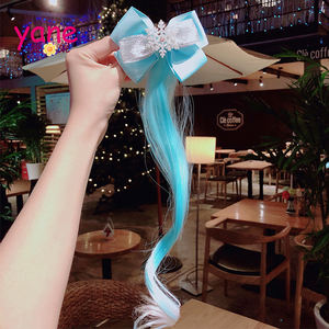 Aksesori Rambut Terlaris Tentang Pegangan Rambut dengan Rambut Keriting dan Klip Pita Rambut dengan Wig untuk Anak Perempuan - Product Image 6