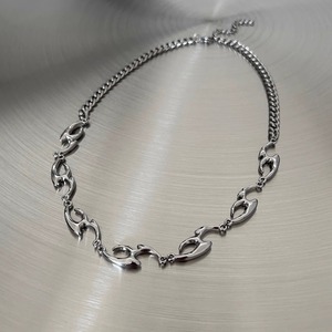 <span class=keywords><strong>Collier</strong></span> en acier inoxydable sans décoloration pour garçons, accessoire de style froid à chaîne de clavicule de conception irrégulière et de forme irrégulière - Product Image 1