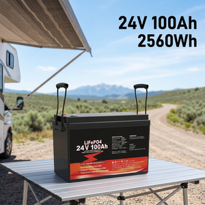 Batterie solaire LiFePO4 haute tension 24V 100Ah 2,56 kWh avec chauffage et communication RS485 - Product Image 1