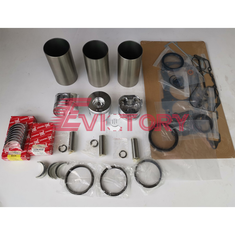 Kit Di Ricostruzione Motore Kubota V3307 - 4 Pistoni, Bielle, Anelli, Guarnizioni, Cuscinetti