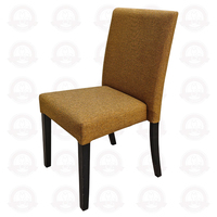 Silla de Comedor Moderna de Madera con Asiento Tapizado en Tela, Estilo Japonés, Muebles para Restaurante