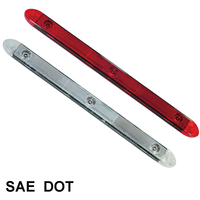 16 barres indicatrices LED à ligne mince avec lentille réflexe Barre lumineuse d'identification de remorque de camion DOT SAE FMVSS108 RoHS