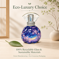 Flacon de parfum en verre Sakura de luxe 50 ml, finition mate, logo personnalisé, impression à l'écran, estampage à chaud, flacons exquis