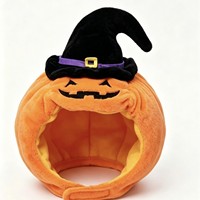 Chapeau Citrouille d'Halloween pour Animaux, Accessoire de Cosplay Amusant pour Chats et Chiens, Chapeau de Fête de Noël pour Animaux