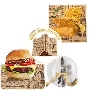 Papier sulfurisé personnalisé imprimé avec logo pour sandwichs et burgers, qualité alimentaire, pour emballer les pains à hamburger, les sushis et les biscuits, avec revêtement en silicone. - Product Image 4