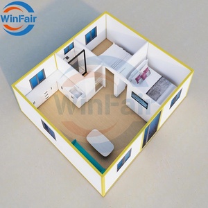 Casa Modular Prefabricada WinFair de 20 Pies, Casas Pequeñas Prefabricadas, Contenedor Económico con Dormitorio y Baño para Bungalow <span class=keywords><strong>en</strong></span> <span class=keywords><strong>la</strong></span> <span class=keywords><strong>Playa</strong></span> - Product Image 3