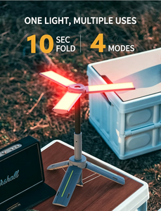 Lampe de camping extensible d'extérieur avec LED pliable, portable, rechargeable, grande taille pour tente de camping - Product Image 4