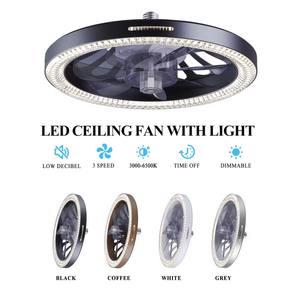Three-speed <b>Ceiling</b> <b>Fan</b> <b>with</b> <b>Light</b> and <b>Remote</b> <b>Control</b> E27 Intelligent Dimming <b>Fan</b> Lamp Bulb for Bedroom Living Room Home Decor - Product Image 3
