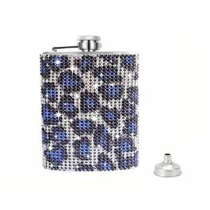 Al por mayor, cantimplora de acero inoxidable de 6oz y 8oz con diamantes de imitación brillantes para licor, whisky y alcohol - Product Image 4