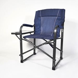 Blue <b>Metal</b> Folding <b>Chair</b> with Comfortable Seat Lightweight and Easy to Carry for Outdoor Furniture in Courtyard or Park - Product Image 3