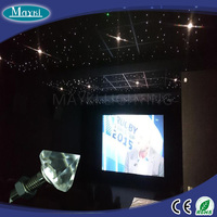 Fibre optique lumineuse, éclairage led scintillant pour un plafond de chambre à coucher, cristal