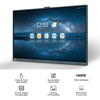 Téléviseur LCD interactif tactile 75 pouces 40 points avec écran tactile tableau blanc, résolution 4K, tactile doigt/stylo, dureté 9H, garantie 1 an