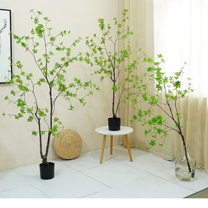 C632 Branche Verte Artificielle de Haute Qualité <span class=keywords><strong>Pieris</strong></span> Japonais Arrangement De Fleurs En Plastique Décoratif Café Intérieur Centre Commercial Décor Extérieur - Product Image 5
