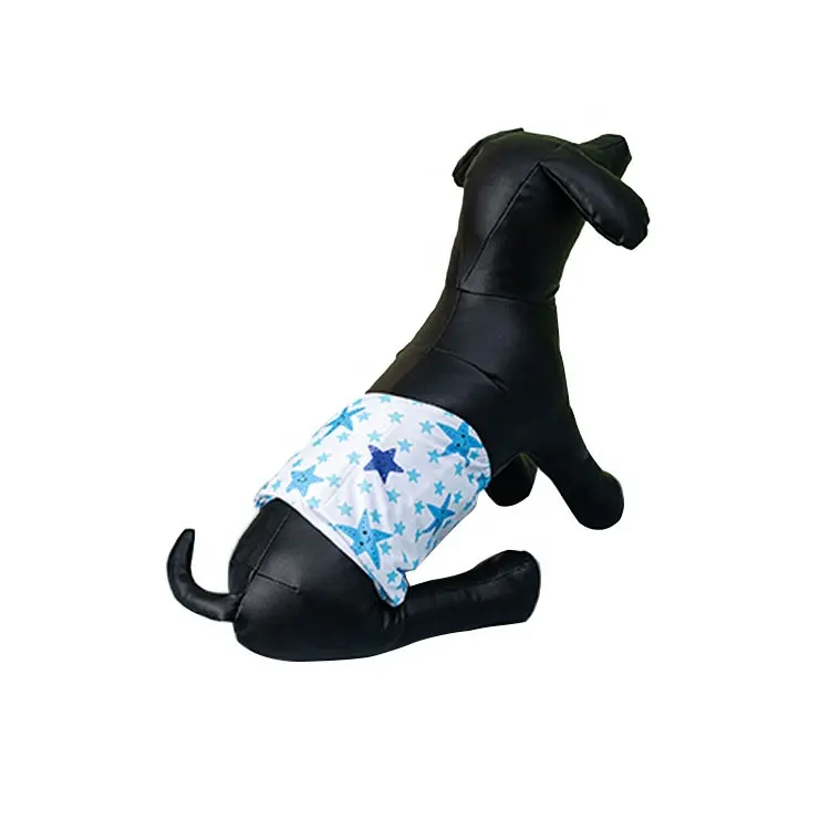 Fralda para cachorro reutilizável de alta absorção para treinamento de filhotes, confortável, lavável, com estampa digital, faixa para barriga de cachorro macho