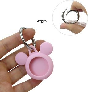 Étui en silicone pour AirTag avec oreilles de <span class=keywords><strong>Mickey</strong></span>, housse de protection anti-perte avec mousqueton pour le traceur Apple AirTag - Product Image 1