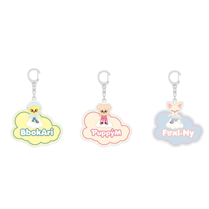 Porte-clés en acrylique personnalisé avec impression UV, transparent, double face, pendentif mignon pour fille, design de dessin animé tendance - Product Image 4