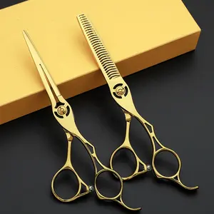 HS-0041 Professional Hair Cutting Salon Scissors Titanium Japan Steel 440c Beauty Yasaka Hairdressing Barber Shears Set