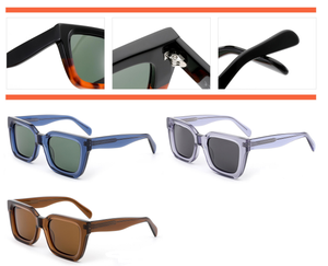 แว่นกันแดดแฟชั่นรุ่นใหม่ SA0456 ทรง Unisex กรอบอะซิเตทเต็มกรอบ ป้องกันรังสียูวี 400 สำหรับผู้ใหญ่ รับผลิตแบบ OEM - Product Image 5