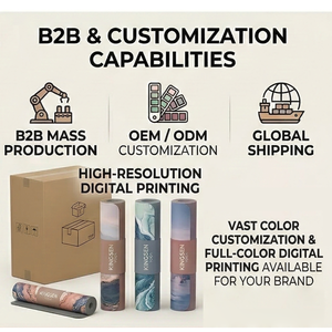 ชุดเสื่อโยคะ Kingsen TPE แบบสองชั้น ขนาด 183 ซม. กันลื่น หนา 8 มม. เป็นมิตรกับสิ่งแวดล้อม กันน้ำ สำหรับพิลาทิส ฟิตเนส พร้อมสายสะพาย - Product Image 4