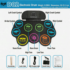 Nuevo Tambor Electrónico Portátil de Silicona con 10 Demos y 6 Ritmos, Personalización de Logotipo Disponible, Kit de Tambor Enrollable, Venta al Por Mayor - Product Image 4