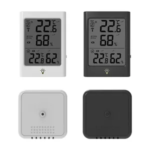 Termometer Dalam Ruangan Luar Ruangan, Monitor Kelembapan Termometer dengan Meteran Pengukur Suhu
