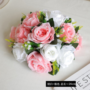 15 Arreglos Florales Hemisféricos de Rosas de Seda Realistas, Flores Artificiales Duraderas para Decoración de Fiestas y Cenas - Product Image 4