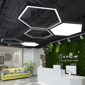 Modern Gold Octagonal LED Pendant Light E26 Bulb Base Adjustable Height Stainless Steel Body 3500K Warm <b>White</b> <b>Chandelier</b> Gold - Product Image 5