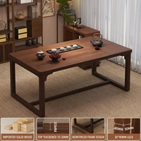 Table à thé en bois massif, support pour théière, nouveau style chinois, meuble compact pour la maison, pour salle de thé, bureau et balcon, meubles de salon