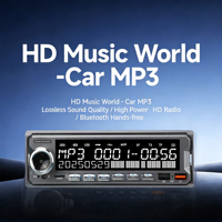 Reproductor MP3 para Auto 7388 de Alta Potencia con 6 Canales RCA, Teclado RGB + Pantalla LCD con Retroiluminación Blanca, Radio para Auto con Doble USB, FM, BT y TF