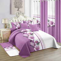 Ensemble de literie rayé 12 pièces, similaire au coton, avec rideaux assortis, pour lit King Size, prêt à être expédié en 2026, pour chambres à coucher