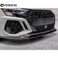 Kit carrosserie en fibre de carbone sèche de haute qualité, kit de mise à niveau de lèvre avant pour Audi RS3 berline (8Y) 2021-2024