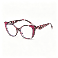 Lunettes anti-lumière bleue rétro SM5216, monture PC unisexe avec accents métalliques dorés