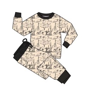 Pigiama per Bambini in Stile Western con Stampa Animalier, Maniche Lunghe e Pantaloni con Coulisse, Abbigliamento da Notte per Bambini in Pre-Vendita - Product Image 4