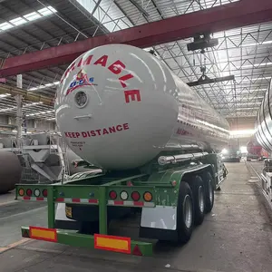 Çin en kaliteli çelik Tank römork 60m3 100m3 yatay basınçlı kaplar LPG Tanker römork