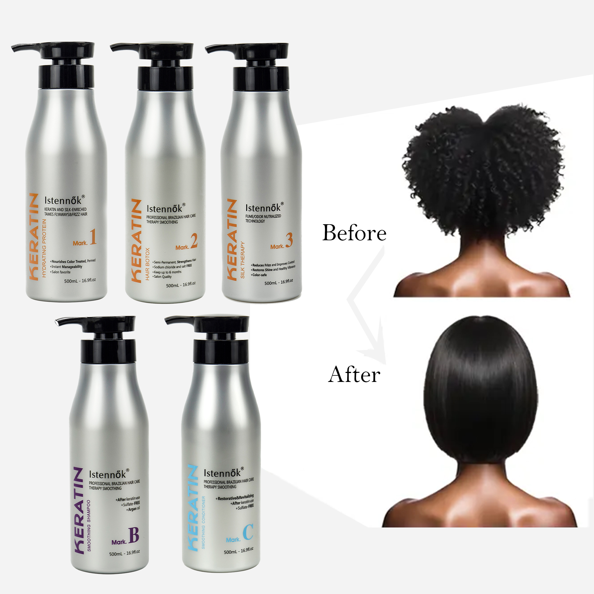 Mask 4hair Brazilian Keratin Capelli Brazilian Treatment (Steps 1-3)